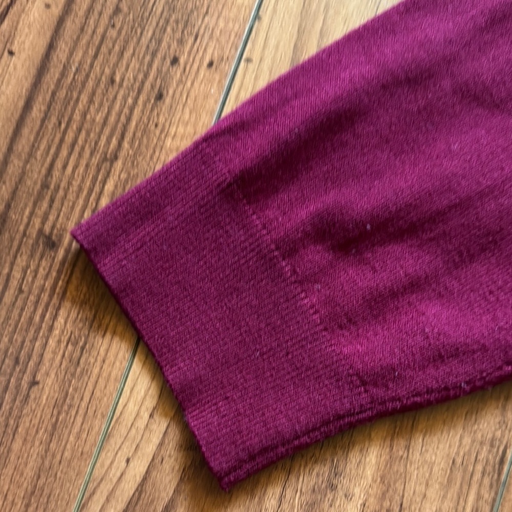White House Black Market Burgundy Knit Cardigan Sweater - Picture 4 of 7